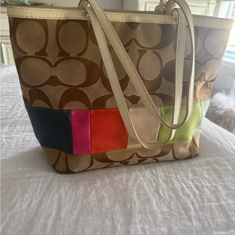 Coach Multicolor Vintage Signature Tote